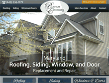 Tablet Screenshot of platinumexteriorsmd.com